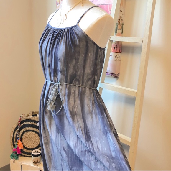 NWT Boho Maxi Dress Tie Dye Print Draped Summer Maxi Dress Women's Size Medium - Picture 3 of 4